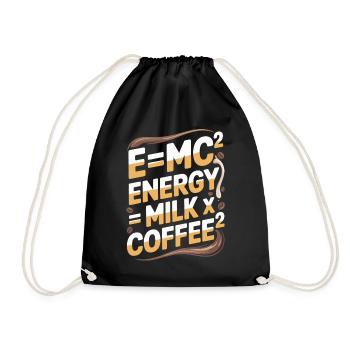 E=MC2 Physique Dicton Caféine Nerd Énergie Café - Sac de sport léger - noir - Devant