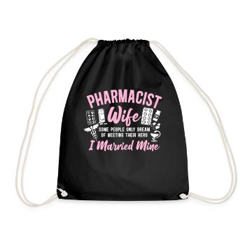 Pharmacy Tech Technician - Drawstring Bag - black - Front