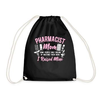 Pharmacy Tech Technician - Drawstring Bag - black - Front