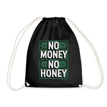 Pas d’argent pas de miel Ironique Argent Dire Fête - Sac de sport léger - noir - Devant