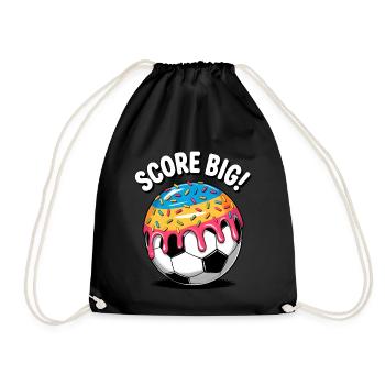 Funny Soccer Donut Shirt Score Big Sprinkles Sport - Sac de sport léger - noir - Devant