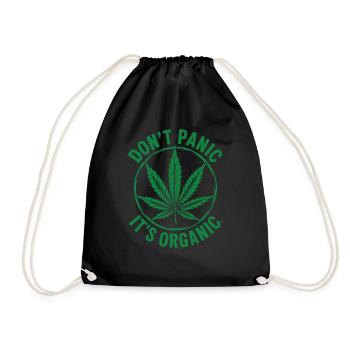 Pas de panique, c’est bio – Cannabis Edition - Sac de sport léger - noir - Devant