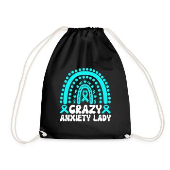Anxiety disorder Anxiety disorder - Drawstring Bag - black - Front