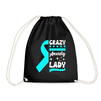 Anxiety disorder Anxiety disorder - Drawstring Bag - black - Front