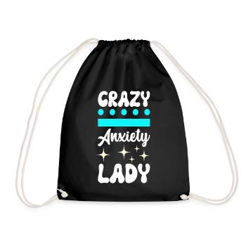 Anxiety disorder Anxiety disorder - Drawstring Bag - black - Front