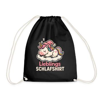 Chemise de nuit préférée – Unicorn Pyjama Design - Sac de sport léger - noir - Devant