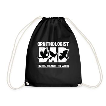 Ornithologist Dad The Idol The Myth The Zoologist - Drawstring Bag - black - Front
