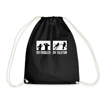 Ornithologue Mon problème Mon pictogramme Papa Maman - Sac de sport léger - noir - Devant