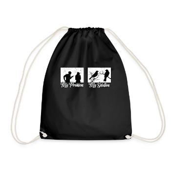 Ornithologue Mon problème Mon pictogramme Maman Papa - Sac de sport léger - noir - Devant