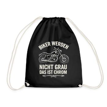 Les motards ne deviennent pas gris - c’est le chrome ! - Sac de sport léger - noir - Devant