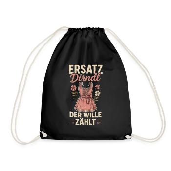 Dirndl de remplacement – La volonté compte - Sac de sport léger - noir - Devant