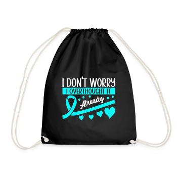 Anxiety disorder Anxiety disorder - Drawstring Bag - black - Front