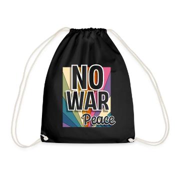 Paix Paix Liberté Pas de guerre - Sac de sport léger - noir - Devant