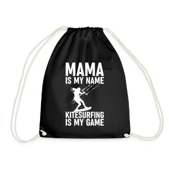 Kitesurf Mama est mon nom Le kitesurf est mon jeu - Sac de sport léger - noir - Devant