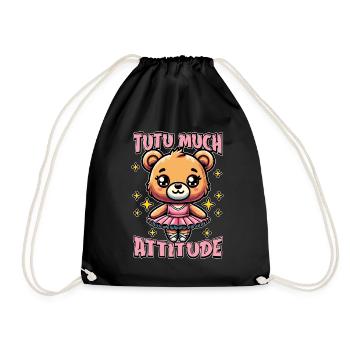 Ballet Tutu Much Attitude Ballet Music Enthusiast - Drawstring Bag - black - Front