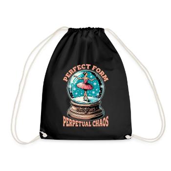 Ballet Perfect Form Perpetual Chaos Ballet Dance - Drawstring Bag - black - Front