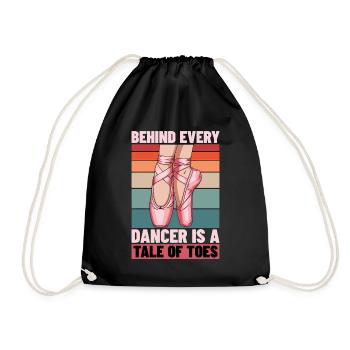 Ballet Behind Every Dancer Is A Ballet Enthusiast - Drawstring Bag - black - Front
