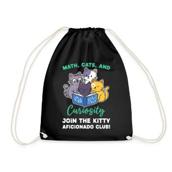 Math Cats Cat Lover Teacher Student - Drawstring Bag - black - Front
