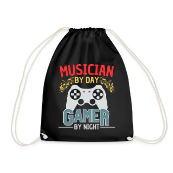 Musiciens le jour, joueurs la nuit - Sac de sport léger - noir - Devant
