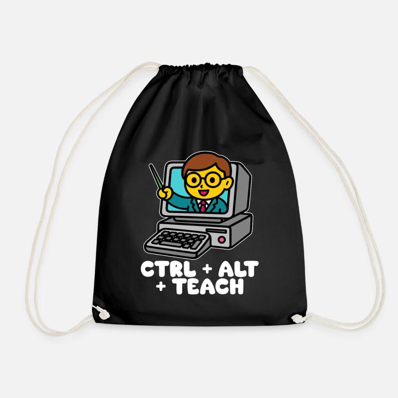 STRG + ALT + TEACH - GESCHENK FÜR LEHRER - Turnbeutel - Schwarz