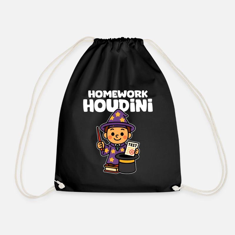 HAUSAUFGABE HOUDINI - LEHRER GESCHENK - Turnbeutel - Schwarz