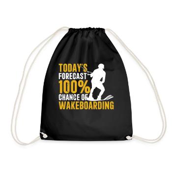 Prévisions du jour 100 % de chance de Wakeboard Lover - Sac de sport léger - noir - Devant