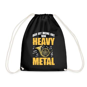 Waldhorn: - Das Ist meine Art von Heavy Metal - Turnbeutel - Schwarz - Vorne