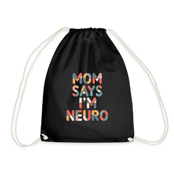 Neurodivers - Drawstring Bag - black - Front