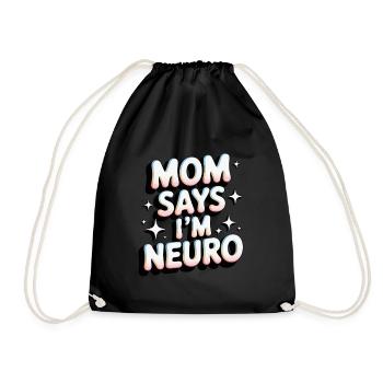 Neurodivers - Drawstring Bag - black - Front