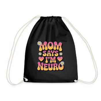 Neurodivers - Drawstring Bag - black - Front