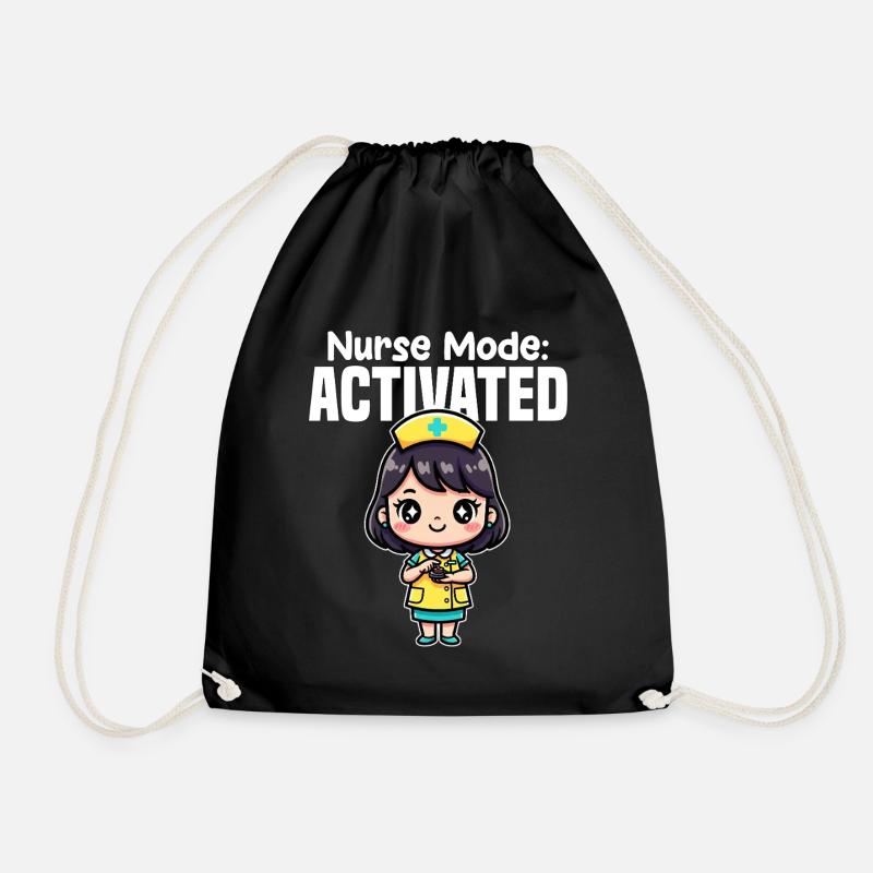 KRANKENSCHWESTER-MODUS AKTIVIERT - SCHWESTER-GESCHENK - Turnbeutel - Schwarz
