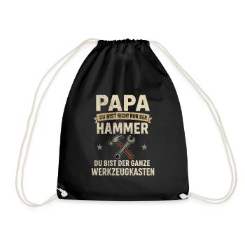 Papa – Tu es toute la boîte à outils - Sac de sport léger - noir - Devant