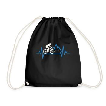 Battement de cœur en VTT – MTB Love - Sac de sport léger - noir - Devant