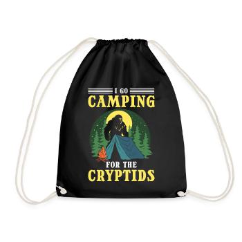 Camping Im Freien Ich Gehe Campen Für Die Kryptide - Turnbeutel - Schwarz - Vorne