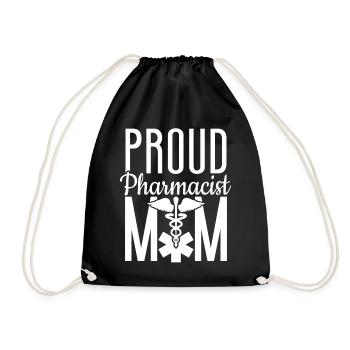 Pharmacy Tech Technician - Drawstring Bag - black - Front