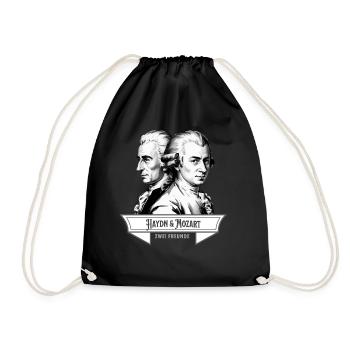 Haydn und Mozart - Zwei Freunde Klassische Musik - Turnbeutel - Schwarz - Vorne