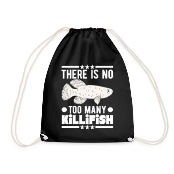 Killifish Egg-laying Tooth Doughnut Aquarium - Drawstring Bag - black - Front