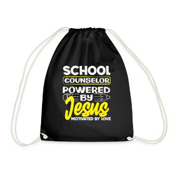 Schulberater Von Jesus Angetrieben - Turnbeutel - Schwarz - Vorne