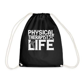 Physical Therapist Physical Life - Drawstring Bag - black - Front