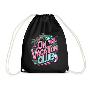 Vacation Club Summer Festival Vacation Beach Vacation - Drawstring Bag - black - Front