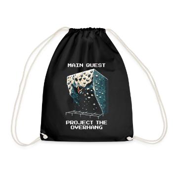 Projet : Porte-à-faux | Bloc Pixel Art - Sac de sport léger - noir - Devant