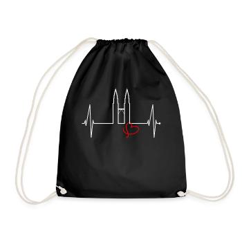 Kuala Lumpur Skyline Heartbeat Malaisie Amour KLCC - Sac de sport léger - noir - Devant