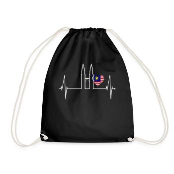 Kuala Lumpur Skyline Heartbeat Malaisie Amour KLCC - Sac de sport léger - noir - Devant