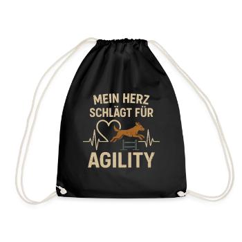 Chien Sport Agility Heart Beat Course Chien - Sac de sport léger - noir - Devant