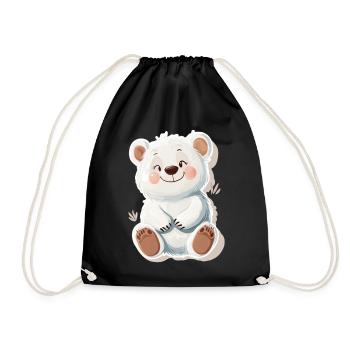 Süßer Bär – Geschenkidee für Wald- & Tierfans - Turnbeutel - Schwarz - Vorne