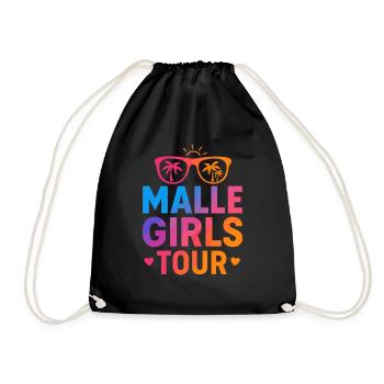 Malle Girls Tour – Partycrew Shirt - Turnbeutel - Schwarz - Vorne