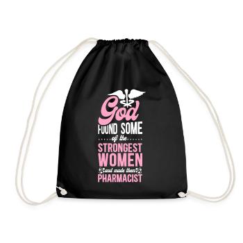 Pharmacy Tech Technician - Drawstring Bag - black - Front