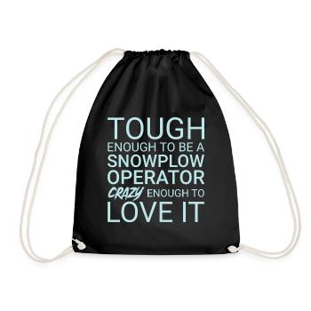 Snowplow Operator Crazy - Drawstring Bag - black - Front