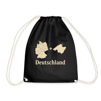 Deutschland + Mallorca = Liebe - Turnbeutel - Schwarz - Vorne