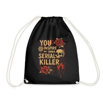 Inner Serial Killer Inspired - Drawstring Bag - black - Front